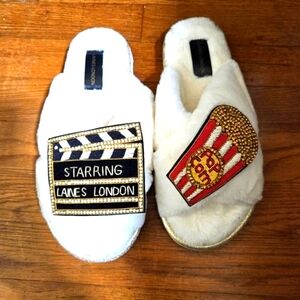 Popcorn and movie slippers